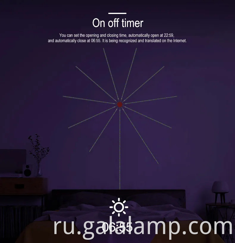 Красочный симфонический светодиодный фейерверк полосатый свет для домашнего декора